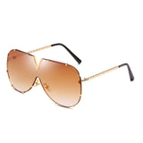 Womens 'Paris H' Large Aviation 2020 Sunglasses-Women's Sunglasses-Astroshadez-Brown Lens-ASTROSHADEZ.COM