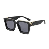 Unisex Square 'Kirk' Chrome Silver Sunglasses Astroshadez