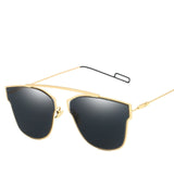 Womens 'Ballard' Reflective Cat Eye Sunglasses 2020 Astroshadez-Women's Sunglasses-Astroshadez-Gold F Black-ASTROSHADEZ.COM