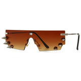 Unisex 'Spikes' Rivet Punk Sunglasses Astroshadez-sunglasses-Astroshadez-Tea Gradient-ASTROSHADEZ.COM