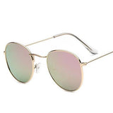 Unisex 'Fellow' Round Sunglasses-Women's Sunglasses-Love Will Remember-Gold F Pink-ASTROSHADEZ.COM