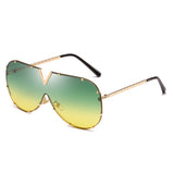 Womens 'Paris H' Large Aviation 2020 Sunglasses-Women's Sunglasses-Astroshadez-Green Yellow Lens-ASTROSHADEZ.COM
