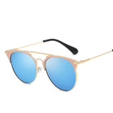 Womens 'Kang' Round Reflective 2020 Sunglasses Astroshadez-Women's Sunglasses-ASTROSHADEZ-Blue-ASTROSHADEZ.COM