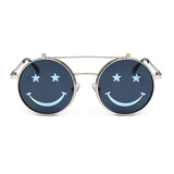 Unisex 'Smiley Face' Flip Lens Funny Happy Sunglasses Astroshadez-Sunglasses-Astroshadez-Blue-ASTROSHADEZ.COM