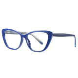 Womens 'Paulina' Clear Lens Cat Eye Sunglasses-Home-Astroshadez-Blue-ASTROSHADEZ.COM