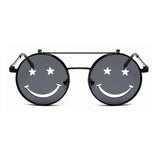 Unisex 'Smiley Face' Flip Lens Funny Happy Sunglasses Astroshadez-Sunglasses-Astroshadez-Black Clear-ASTROSHADEZ.COM