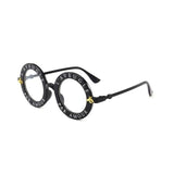 Womens 'Amour' Circle Sunglasses-ASTROSHADEZ.COM-Black Clear-ASTROSHADEZ.COM