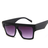 Unisex 'Give Me' Large Flat Top Square Sunglasses Astroshadez-ASTROSHADEZ.COM-Black Doublegray-ASTROSHADEZ.COM