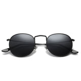 Unisex 'Mona Lisa' Round Sunglasses Astroshadez-ASTROSHADEZ.COM-Black Gray-ASTROSHADEZ.COM