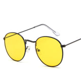 Unisex 'Mona Lisa' Round Sunglasses Astroshadez-ASTROSHADEZ.COM-Black Yellow-ASTROSHADEZ.COM