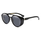 Mens 'Curbed' Steampunk Shielded Sunglasses Astroshadez-ASTROSHADEZ.COM-Bright Black-ASTROSHADEZ.COM