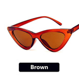 Womens 'Clara' Triangle Shaped Sunglasses-ASTROSHADEZ.COM-Brown-ASTROSHADEZ.COM