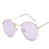 Unisex 'Mona Lisa' Round Sunglasses Astroshadez-ASTROSHADEZ.COM-Gold Purple-ASTROSHADEZ.COM
