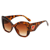 Womens 'Concordia' Cateye Heart Sunglasses Astroshadez-ASTROSHADEZ.COM-Leopard Tea-ASTROSHADEZ.COM