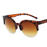 Womens 'Glee' Round Half Frame Sunglasses Astroshadez-ASTROSHADEZ.COM-Leopard-ASTROSHADEZ.COM
