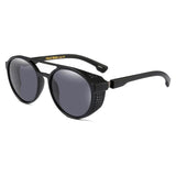 Mens 'Curbed' Steampunk Shielded Sunglasses Astroshadez-ASTROSHADEZ.COM-Matt Black-ASTROSHADEZ.COM