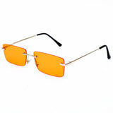 Womens 'Seduce' Square Rimless Sunglasses Astroshadez-ASTROSHADEZ.COM-Orange-ASTROSHADEZ.COM