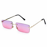 Womens 'Seduce' Square Rimless Sunglasses Astroshadez-ASTROSHADEZ.COM-Pink-ASTROSHADEZ.COM