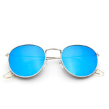 Unisex 'Mona Lisa' Round Sunglasses Astroshadez-ASTROSHADEZ.COM-Silver MirrorBlue-ASTROSHADEZ.COM