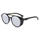 Mens 'Curbed' Steampunk Shielded Sunglasses Astroshadez-ASTROSHADEZ.COM-Silver-ASTROSHADEZ.COM