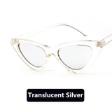 Womens 'Clara' Triangle Shaped Sunglasses-ASTROSHADEZ.COM-Silver-ASTROSHADEZ.COM