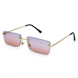 Womens 'Seduce' Square Rimless Sunglasses Astroshadez-ASTROSHADEZ.COM-Tea-ASTROSHADEZ.COM