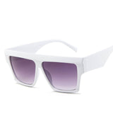 Unisex 'Give Me' Large Flat Top Square Sunglasses Astroshadez-ASTROSHADEZ.COM-White-ASTROSHADEZ.COM