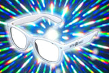White Frame w/ Clear Diffraction Glasses Astroshadez-Other Unisex Clothing & Accs-Astroshadez-White-ASTROSHADEZ.COM